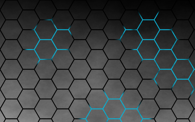 Black blue hexagonal background blue #2 free wallpaper - medium preview image
