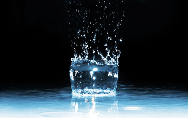 Glass water droplets black background #2 free wallpaper - medium preview image