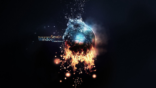 Fire water globe science window free wallpaper - medium preview image