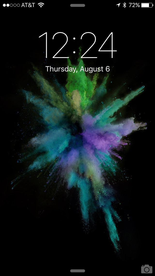 Phone clock explosion aurora galaxy free wallpaper - medium preview image
