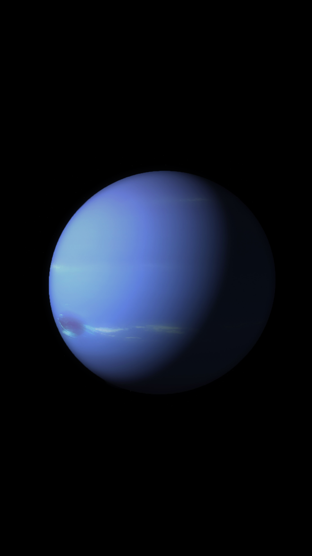 Blue planet space art raytraced free wallpaper - medium preview image