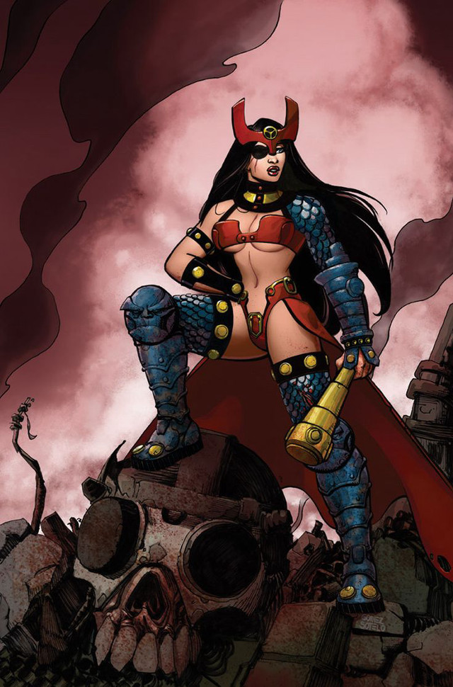 Woman costume sword rock skull free wallpaper - medium preview image