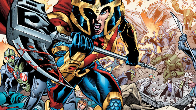 Comic book armor sword characters free wallpaper - medium preview image