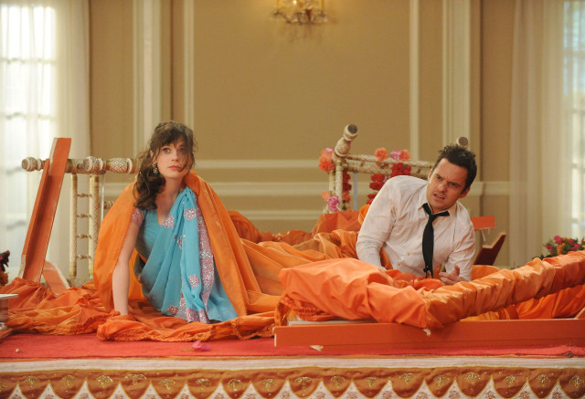 Man woman bed orange sheets free wallpaper - medium preview image