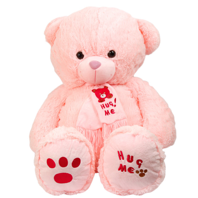 Pink teddy bear red paw free wallpaper - medium preview image