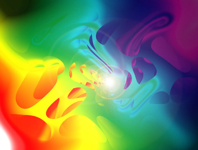 Rainbow swirls light shining center free wallpaper - medium preview image