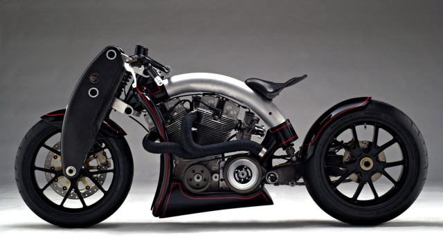 Motorcycle black silver red stripe free wallpaper - medium preview image