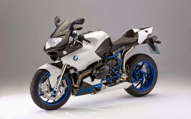 White blue motorcycle gray background #3 free wallpaper - medium preview image