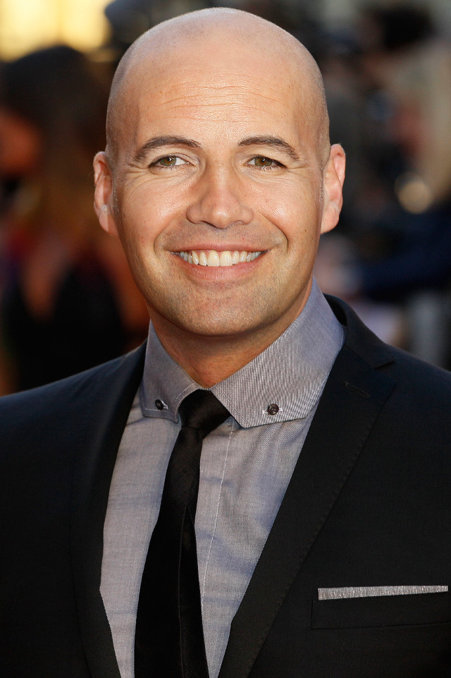Bald man smiling redcarpet formal free wallpaper - medium preview image