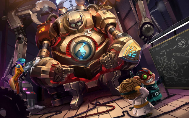 Cartoon character giant robot chalkboard free wallpaper - medium preview image