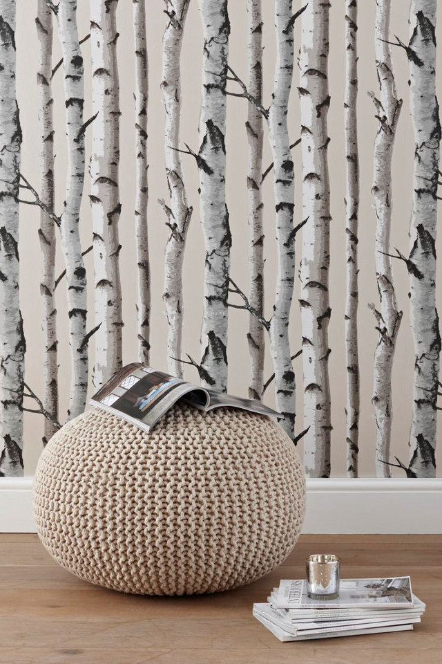 White tree wallpaper white ottoman free wallpaper - medium preview image