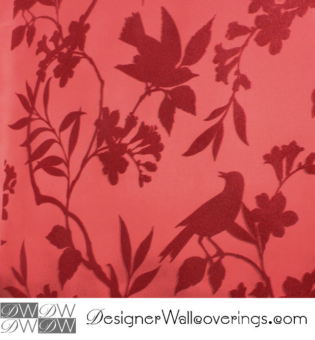 Red bird flowers blackwhite bird free wallpaper - medium preview image
