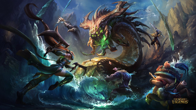 Monsters fantasy world dragon group free wallpaper - medium preview image