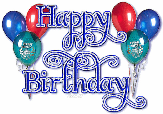 Happy birthday card balloons blue #2 free wallpaper - medium preview image