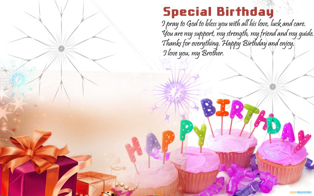 Birthday card cupcake presents special free wallpaper - medium preview image
