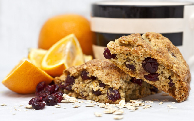 Muffin cranberries oranges coffee breakfast free wallpaper - medium preview image