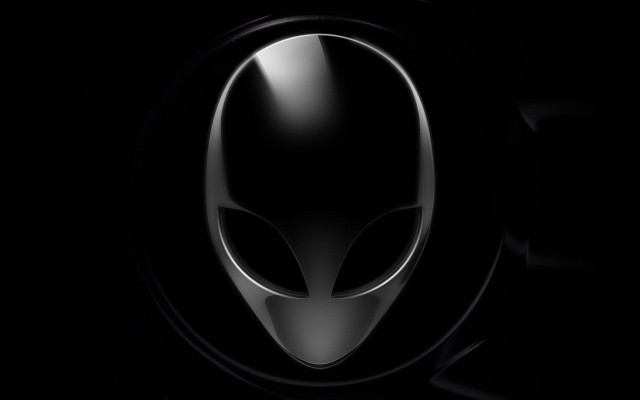 Black alien head circular object free wallpaper - medium preview image