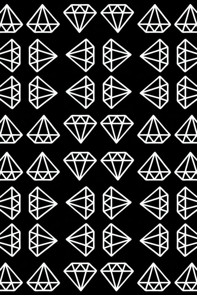 Black white diamond pattern side free wallpaper - medium preview image