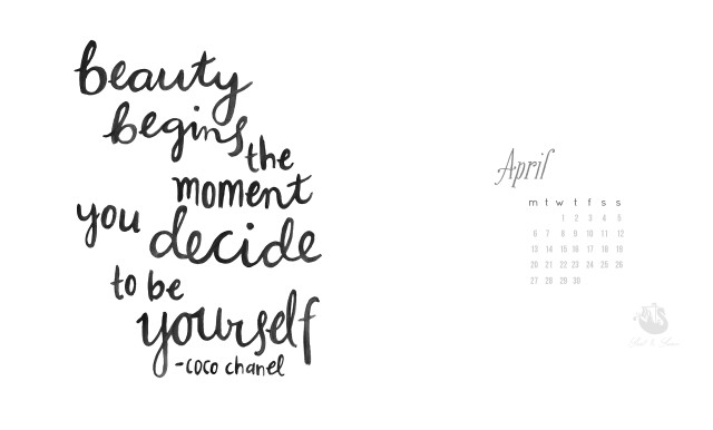 Calendar handwritten quote ADM Cooper free wallpaper - medium preview image