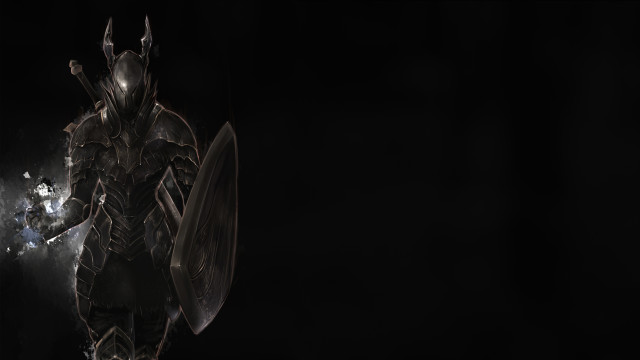 Dark knight glowing sword glowing free wallpaper - medium preview image