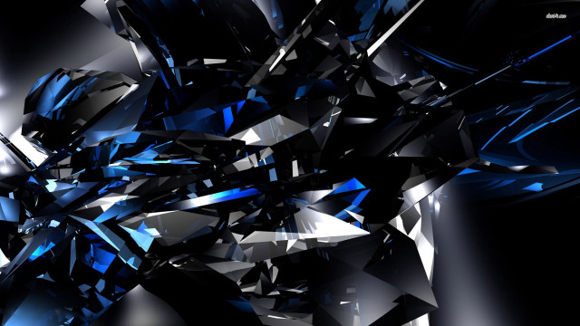 Large shiny blue object black free wallpaper - medium preview image