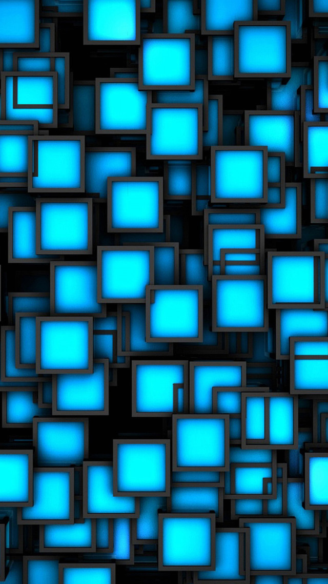 Blue background squares rectangles pattern #3 free wallpaper - medium preview image
