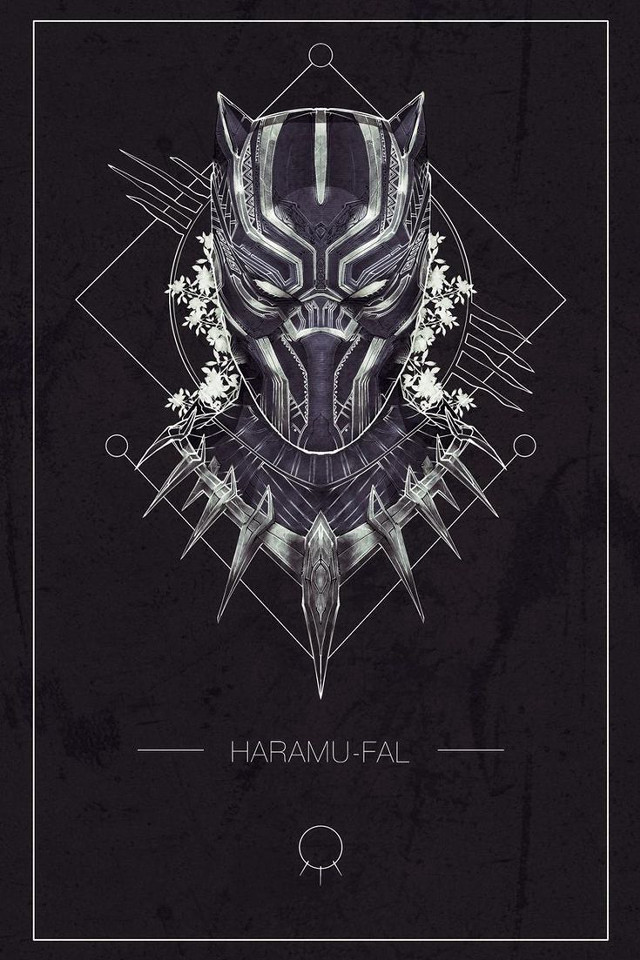 Black white poster mask geometric #2 free wallpaper - medium preview image