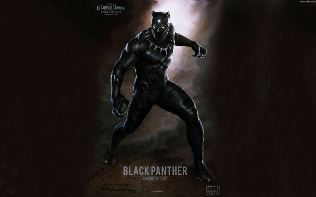 Black panther dark background spotlight free wallpaper - medium preview image