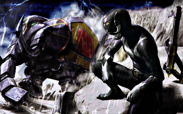 Man black suit rock giant free wallpaper - medium preview image
