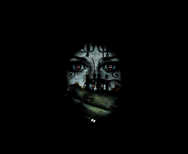 Woman clock dark knife mouth free wallpaper - medium preview image