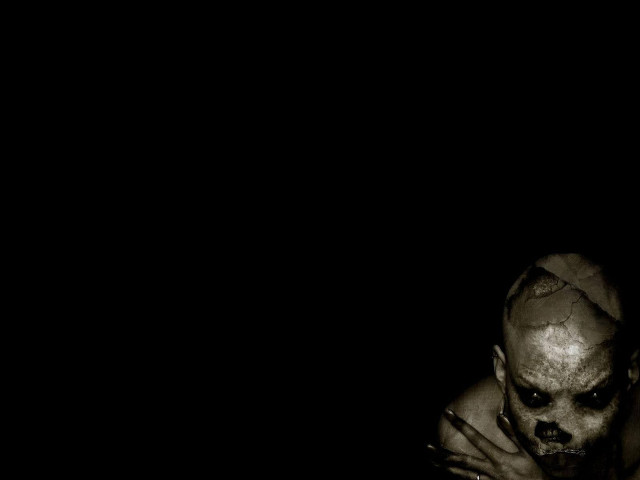 Creepy man knife dark background free wallpaper - medium preview image