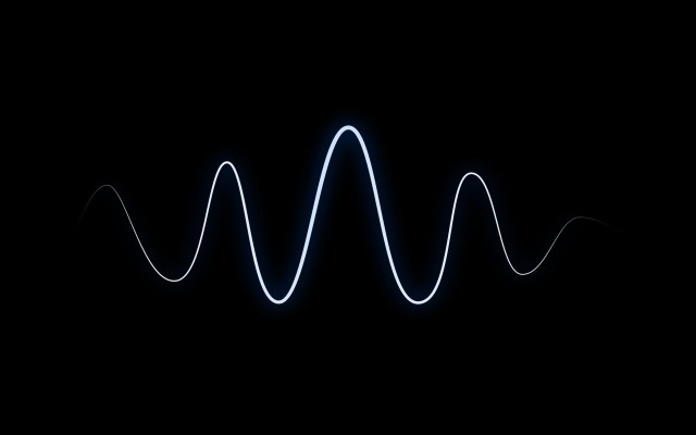 Blue light black background wave free wallpaper - medium preview image