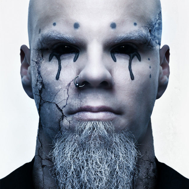 Man white beard black makeup free wallpaper - medium preview image