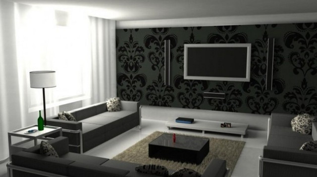 Living room modern european ink #2 free wallpaper - medium preview image
