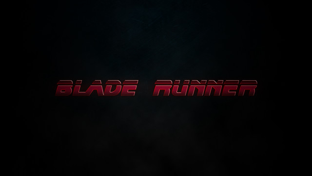 Red text blade runner black free wallpaper - medium preview image
