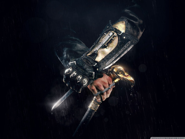 Man holding sword rain glowing #2 free wallpaper - medium preview image