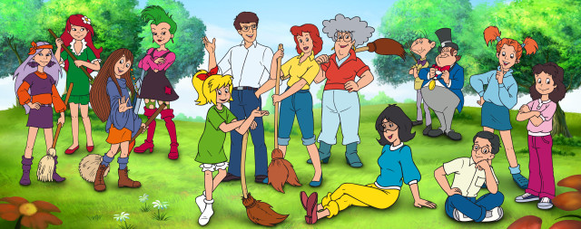 Group people field trees background free wallpaper - medium preview image