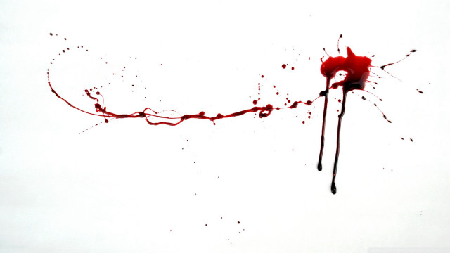 Blood splattered object white background #2 free wallpaper - medium preview image
