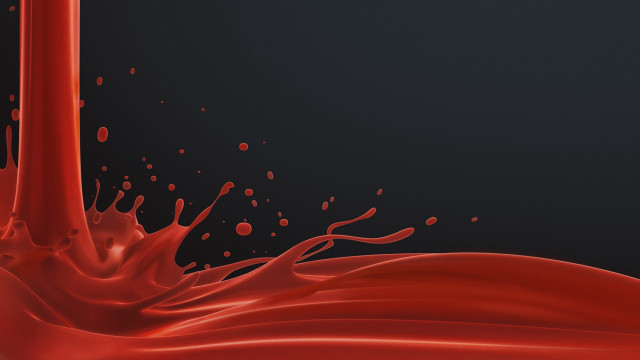 Red liquid splash black background free wallpaper - medium preview image