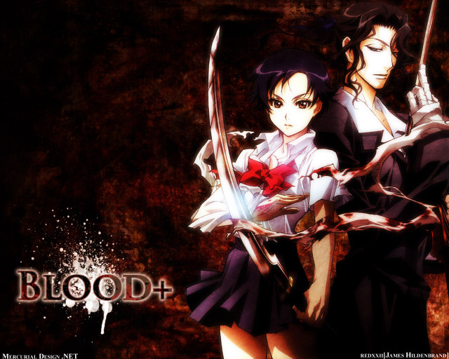 Anime characters swords blood action free wallpaper - medium preview image