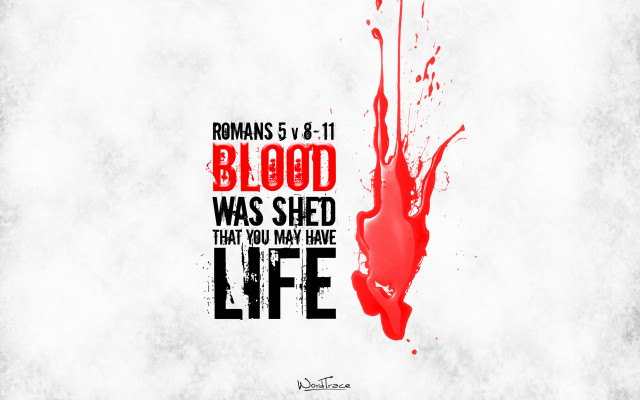 Blood stain bible romans blood free wallpaper - medium preview image