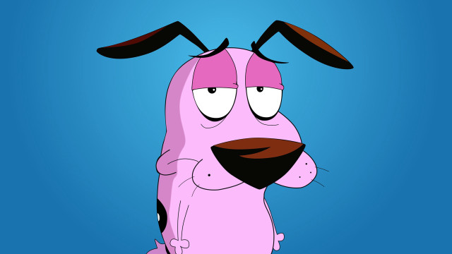 Pink dog big ears sad free wallpaper - medium preview image