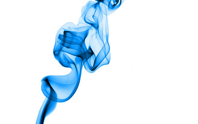 Blue smoke air white background free wallpaper - medium preview image