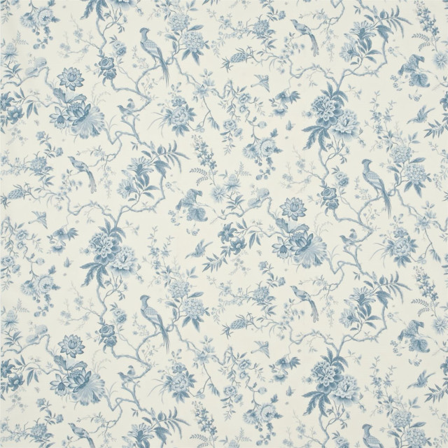 Blue white floral pattern border free wallpaper - medium preview image