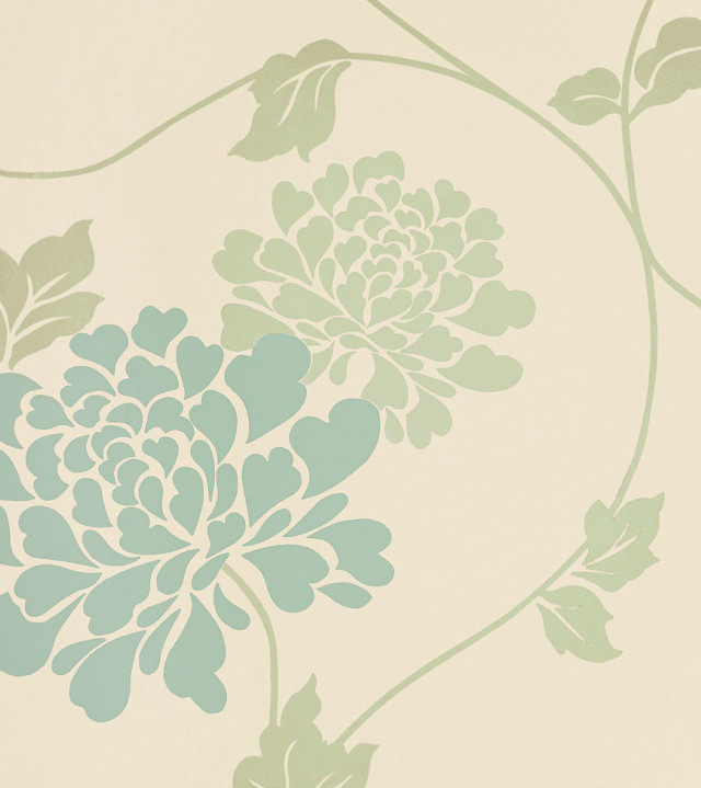 Flower wallpaper green stem design free wallpaper - medium preview image
