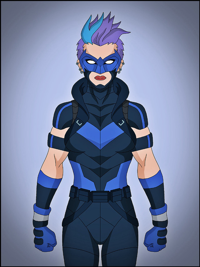 Cartoon man blue black suit free wallpaper - medium preview image