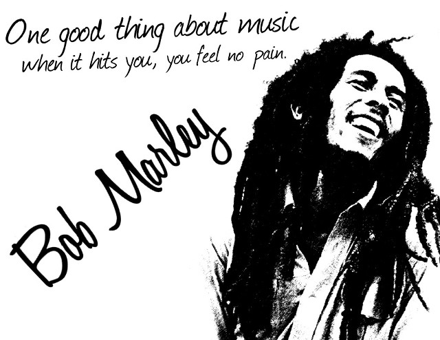 Bob marley quote music inspirational free wallpaper - medium preview image