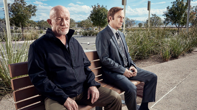 Two men sitting on bench free wallpaper - medium preview image