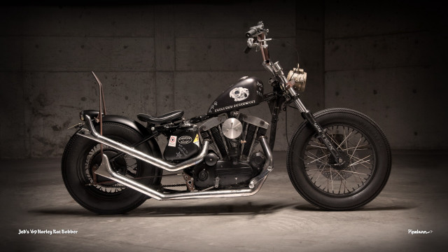 Motorcycle shadow concrete background logo free wallpaper - medium preview image