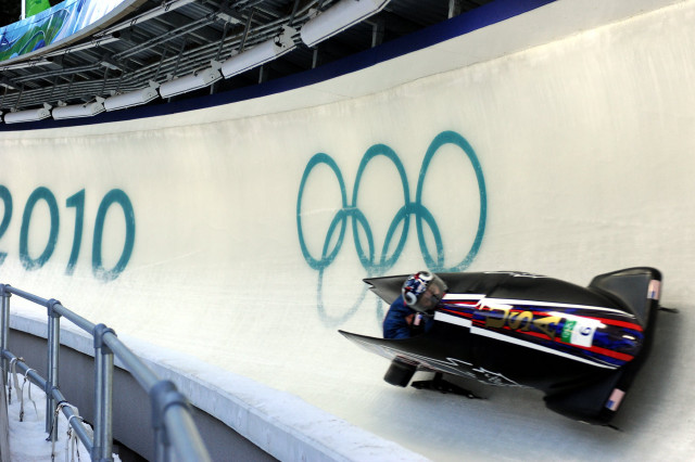 Snowboarder olympic ramp panfuturism promotional free wallpaper - medium preview image